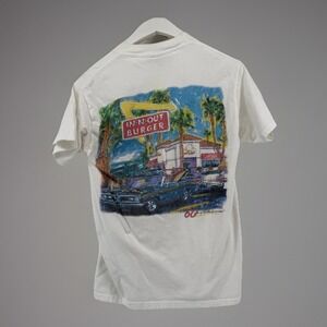 Vintage 90s In-N-Out Burger 60th Anniversary Tee Hanes Beefy T Small White